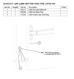 33/3527A-F LBR (LESS BOTTOM ROD) FIRE LATCH KIT